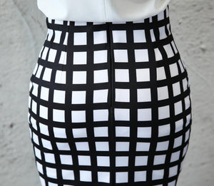 New Plaid Bag Hip Skirt