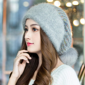 Women Hat -  Fleece Knitted Hat