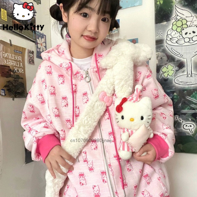 Coat - Hello Kitty Fashion Pink Hoodie