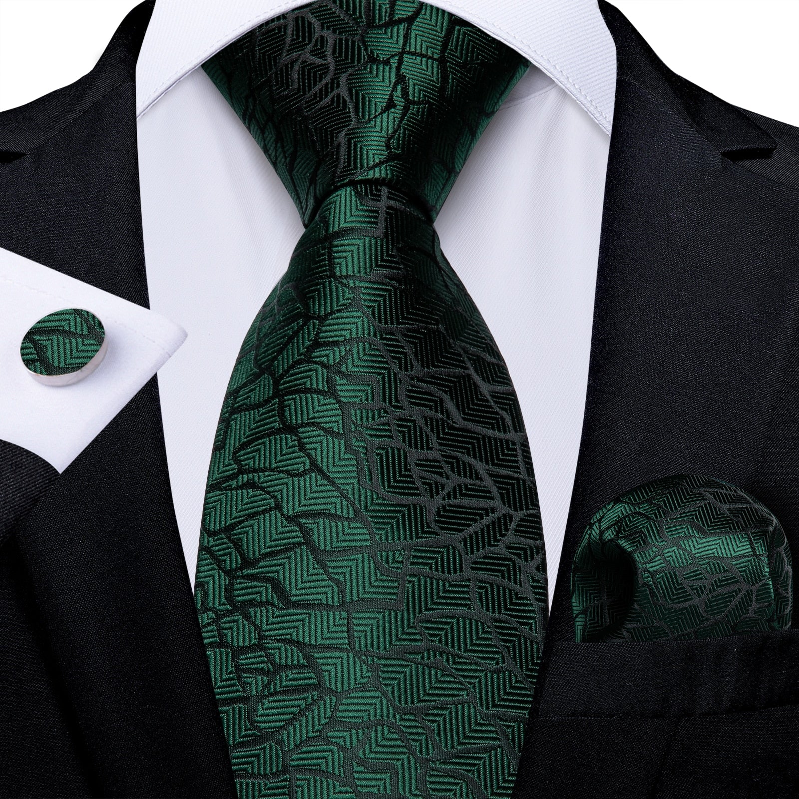 Tie -  Novelty Design Silk Teal Green Paisley Tie