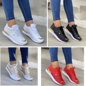 Sneakers Lace Up Casual Flats