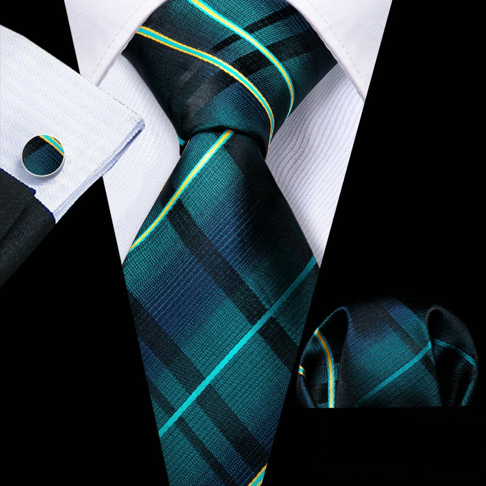 Ties Hanky Cufflinks Silk Set