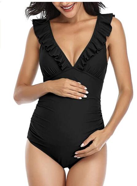 Maternity  Ruffle Beachwear Swimsuit