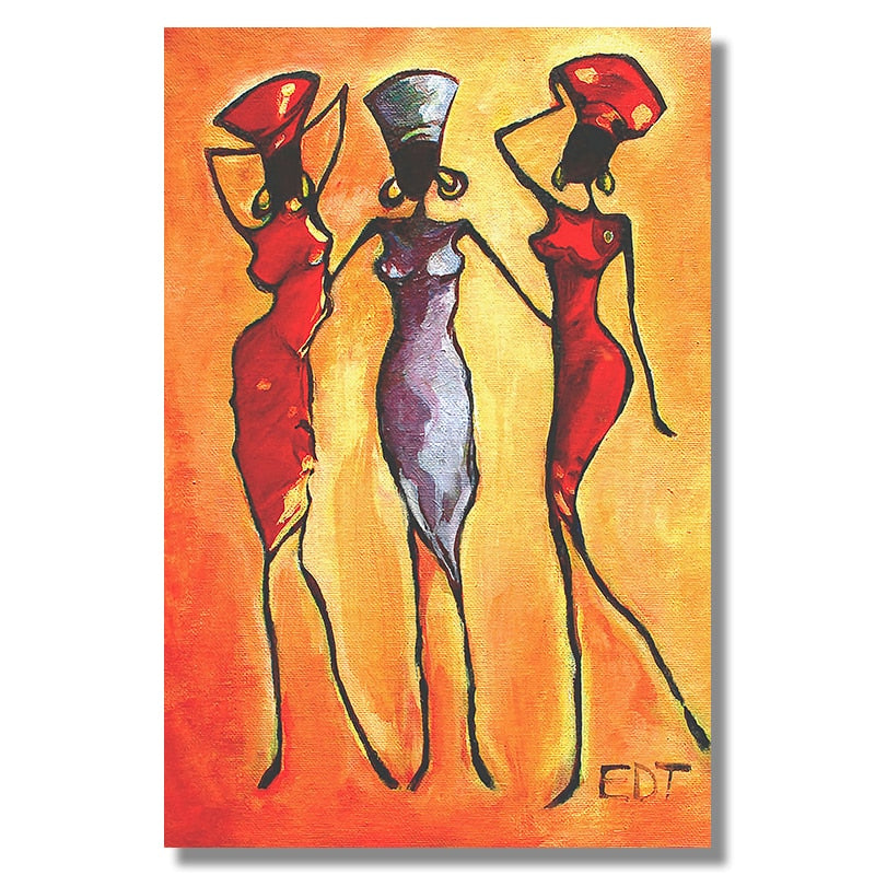 Painting - African Woman Classic Vintage Wall Art