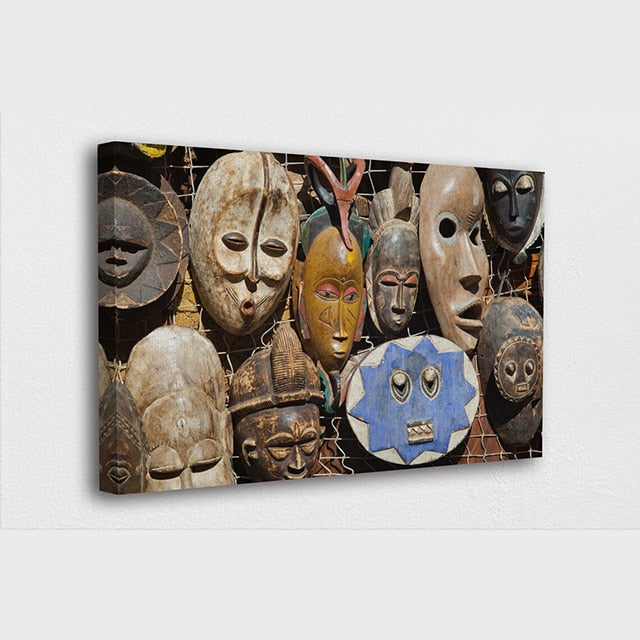 Painting - Traditional African Tribe Masks