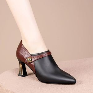 Shoes - Mixed Colors Real Genuine Leather Women Heels