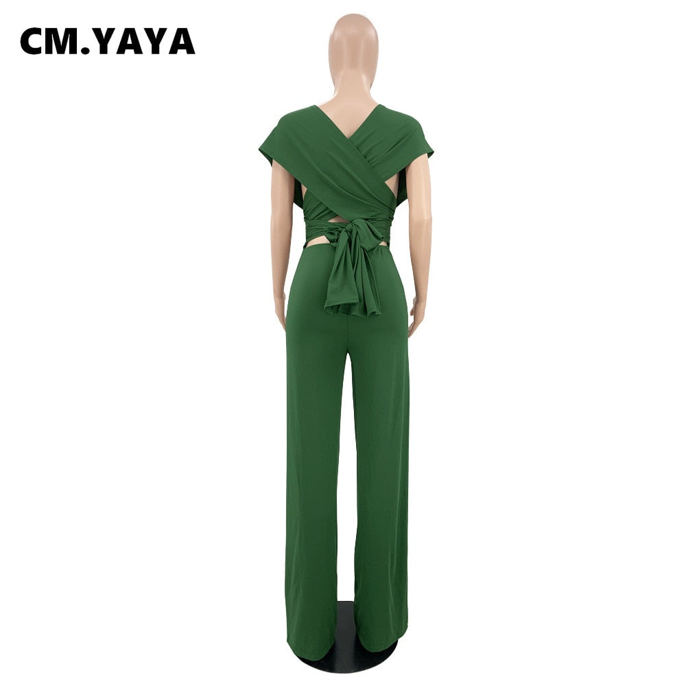 Elegant Halter Neck Pant Suit