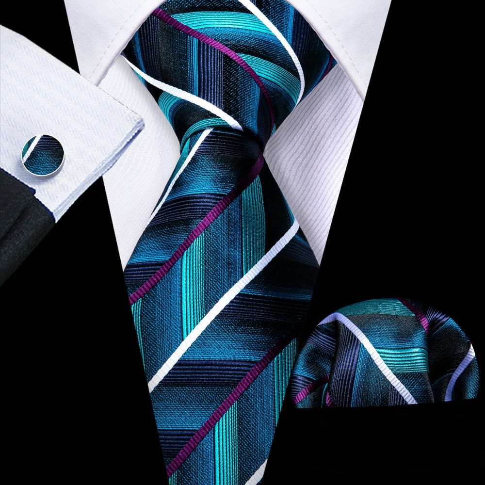 Ties Hanky Cufflinks Silk Set