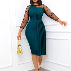 Solid Color A-Line Dress