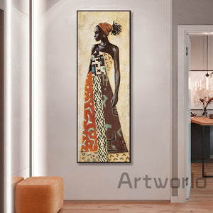 African Tribal Black Women Canvas