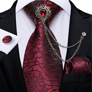 Red Fashion 8cm Men's Silk Tie