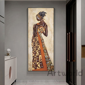 African Tribal Black Women Canvas