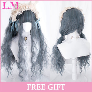 Wig - 24" Bluish Light Blue Wig