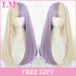 Wig - 24" Bluish Light Blue Wig