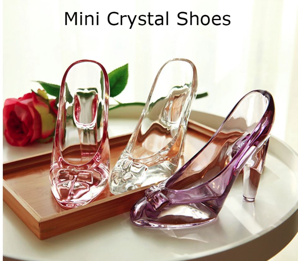 Crystal shoes glass slipper