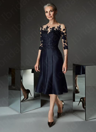 Gorgeous Blue Lace Mother of the Bride Dress