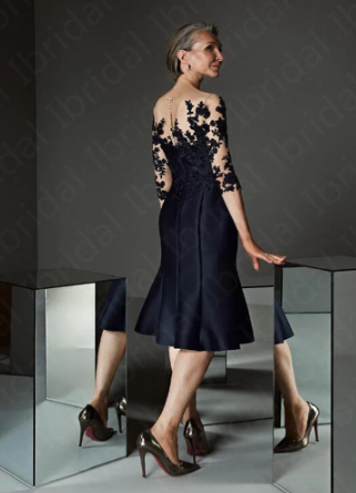 Gorgeous Blue Lace Mother of the Bride Dress