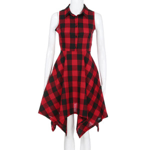 Plaid Sleeveless Dress