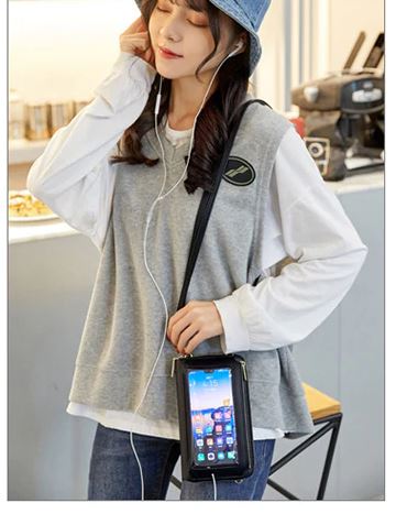 Transparent Window Phone Pocket Designer Bag