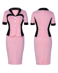 Bodycon Knee Length Office Dress