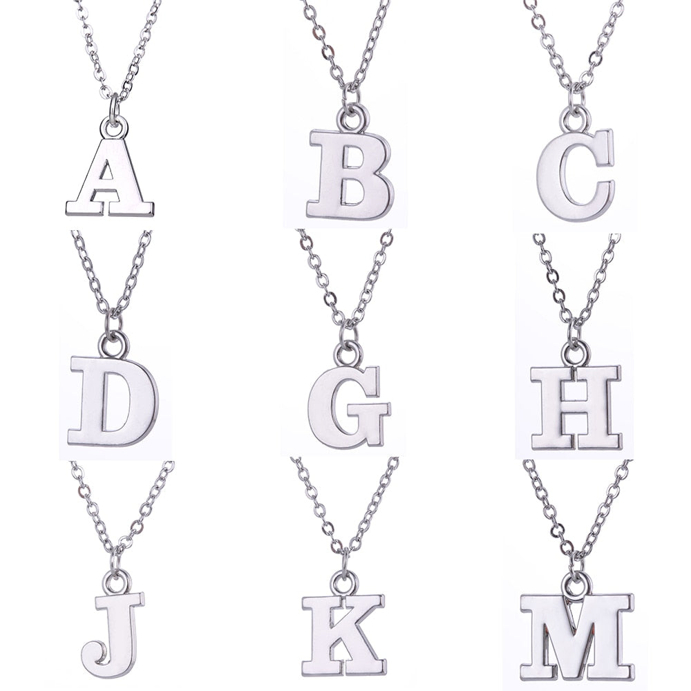 Necklace - Alphabet Letter Pendant Necklace