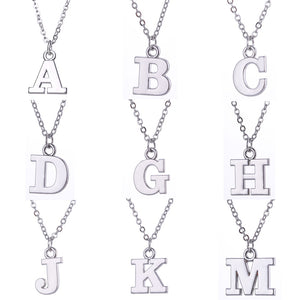 Necklace - Alphabet Letter Pendant Necklace