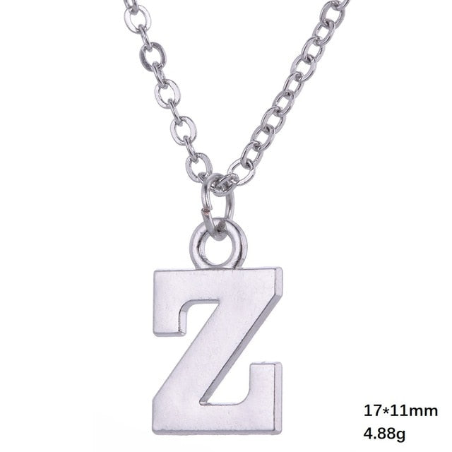 Necklace - Alphabet Letter Pendant Necklace