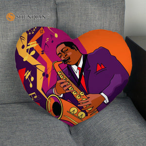 Pillow - Music art Heart Shape Pillow