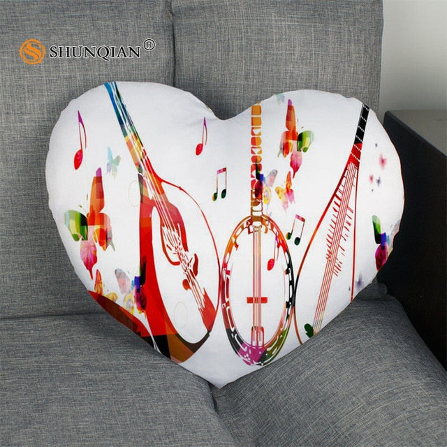 Pillow - Music art Heart Shape Pillow