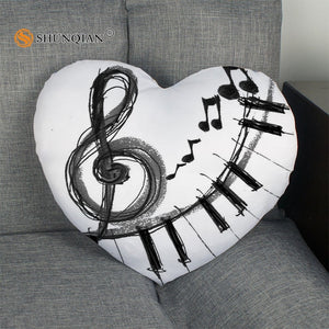 Pillow - Music art Heart Shape Pillow