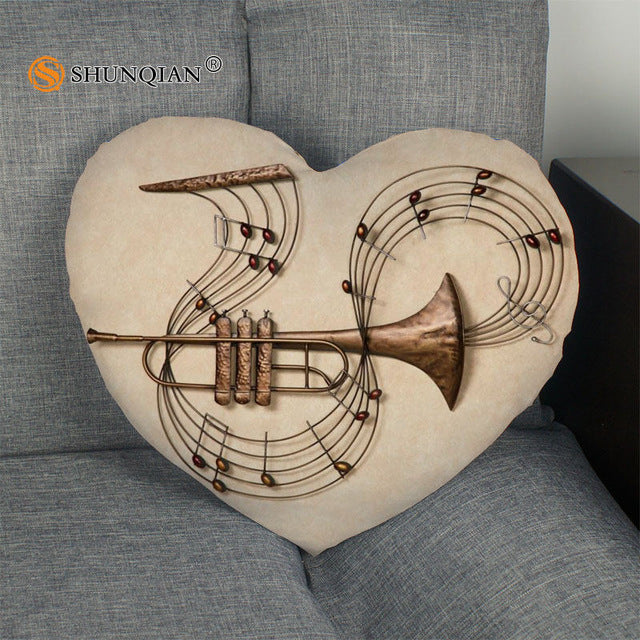 Pillow - Music art Heart Shape Pillow