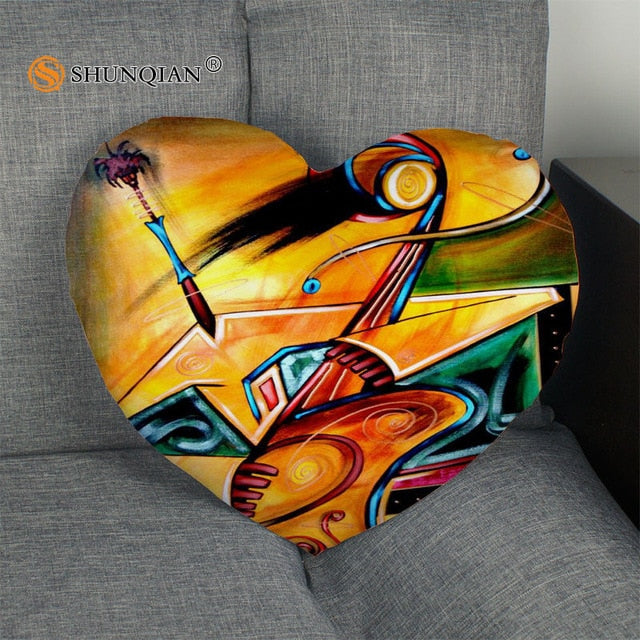 Pillow - Music art Heart Shape Pillow