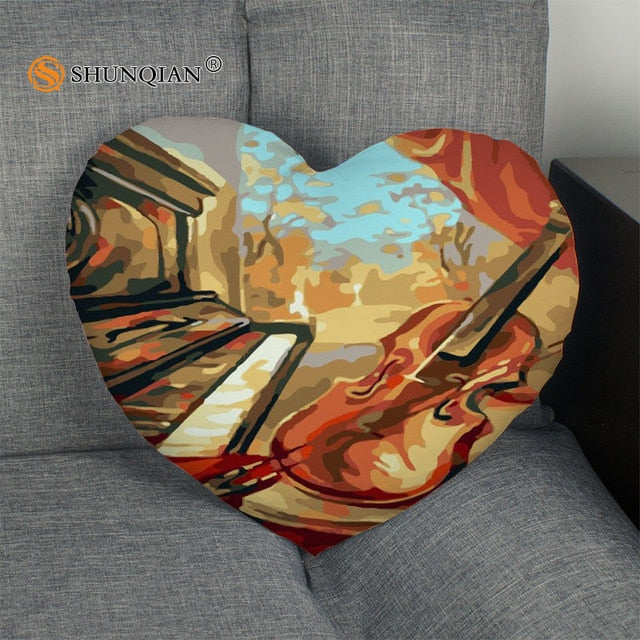 Pillow - Music art Heart Shape Pillow