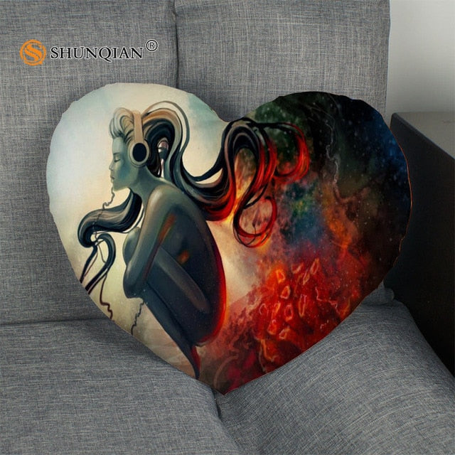 Pillow - Music art Heart Shape Pillow