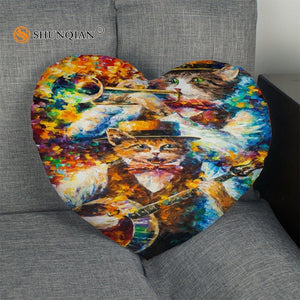 Pillow - Music art Heart Shape Pillow