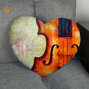 Pillow - Music art Heart Shape Pillow