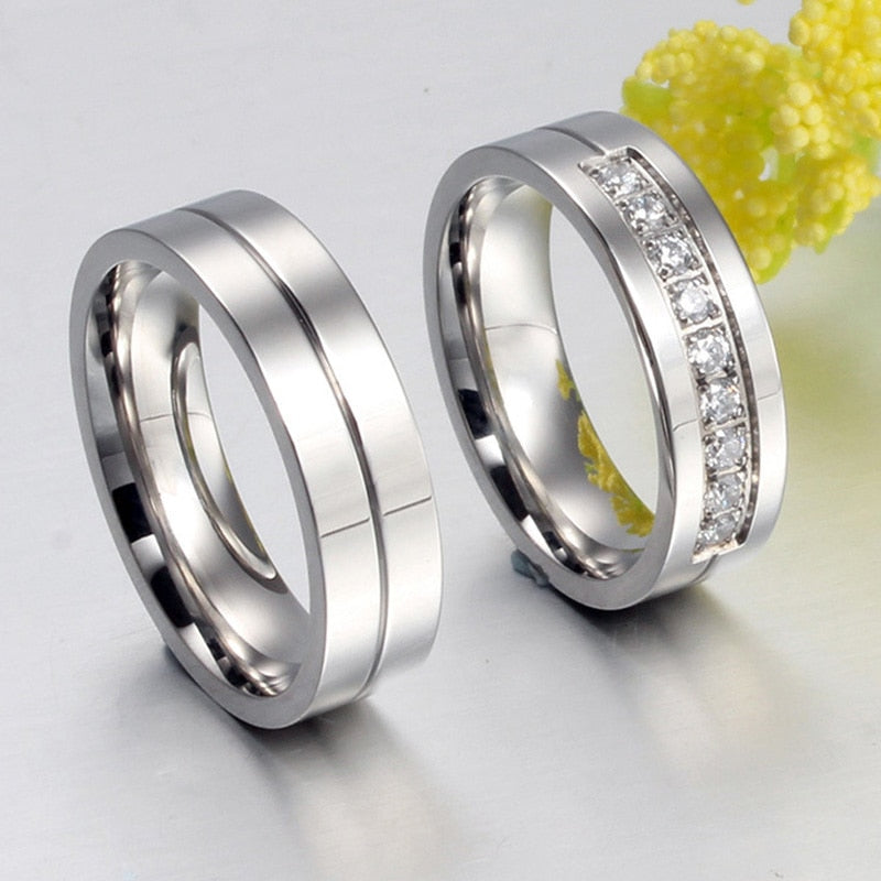 Ring - Lovers Rings for Women and Men Stainless Steel Jewelry