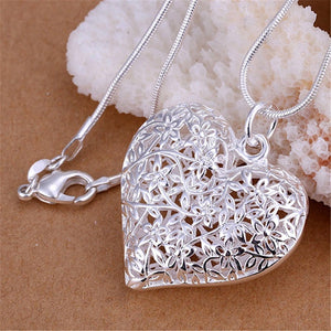 Necklace - Silver Color Jewelry Elegant Charms