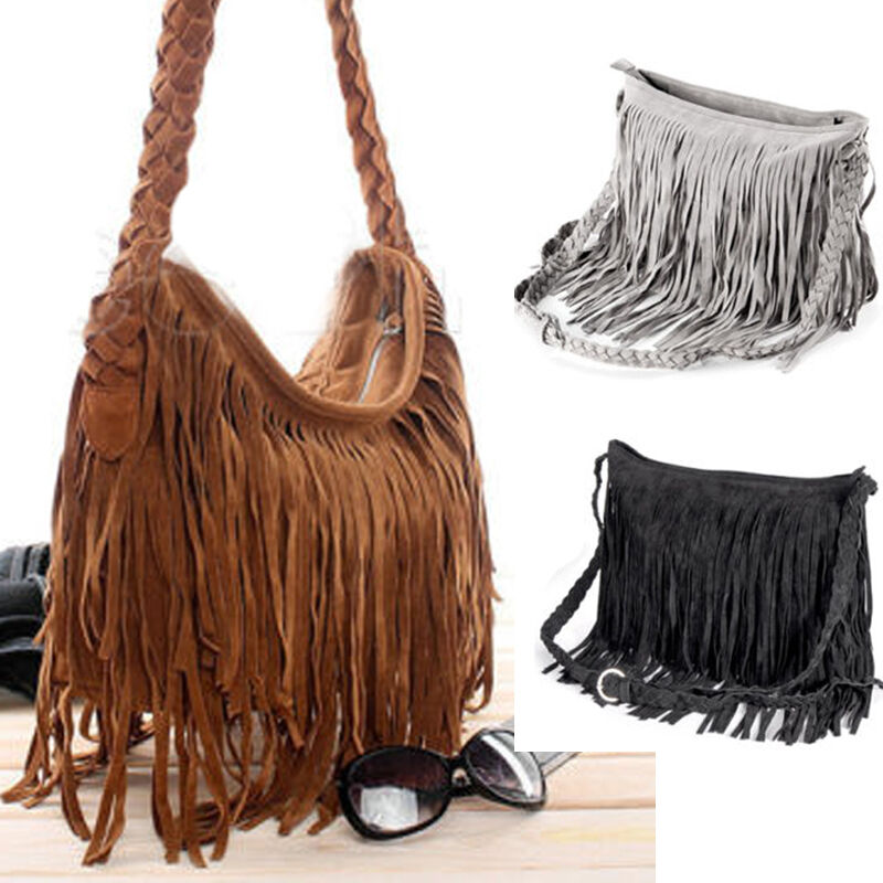 Shoulder bag Solid Tassels