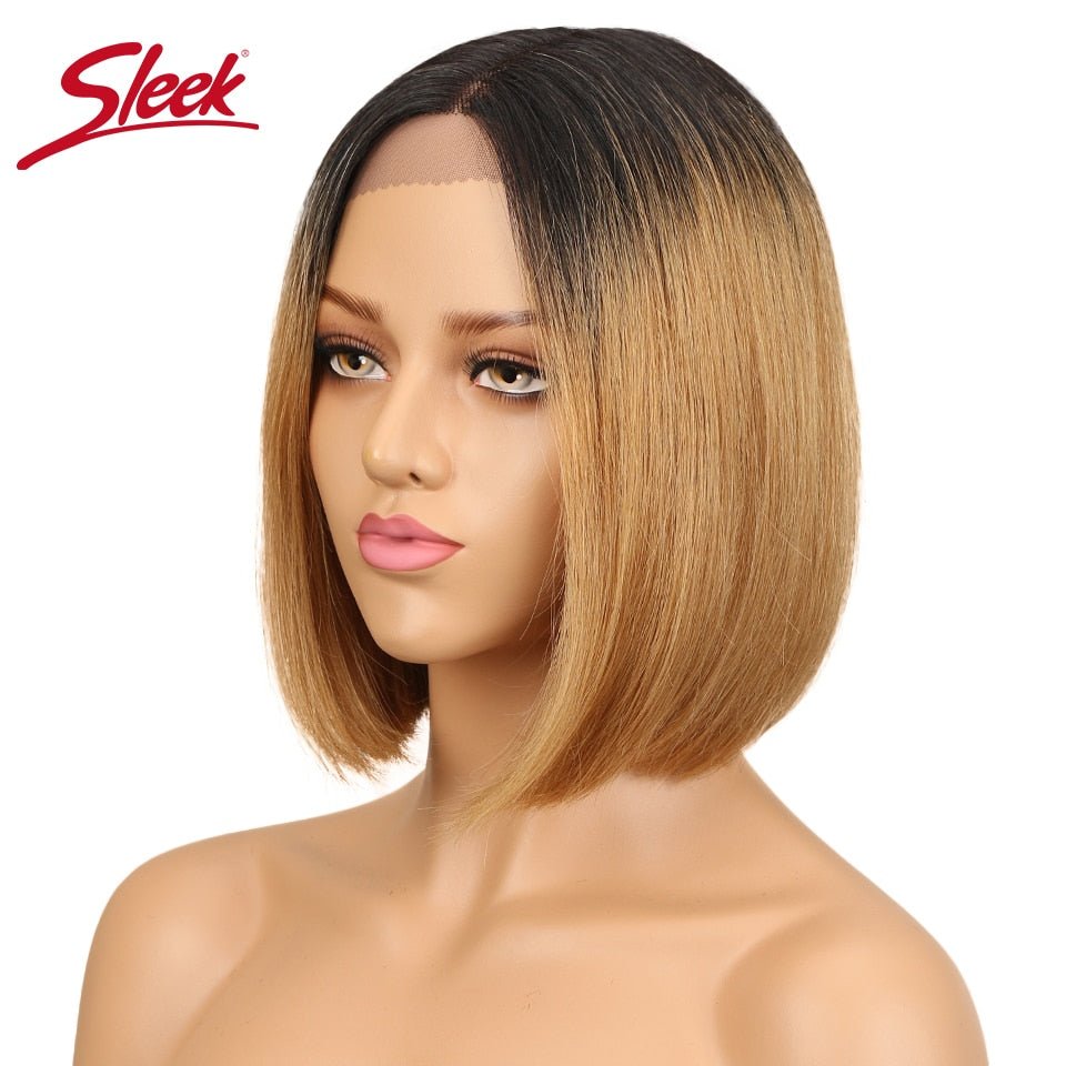 Wig - Sleek Human Hair Lace Wigs