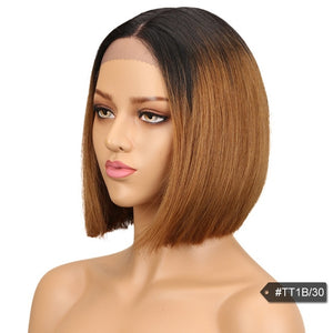 Wig - Sleek Human Hair Lace Wigs