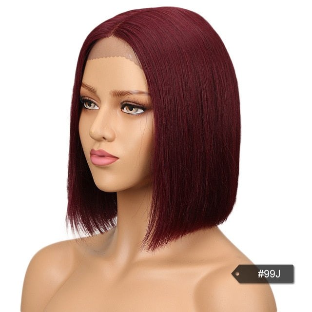 Wig - Sleek Human Hair Lace Wigs