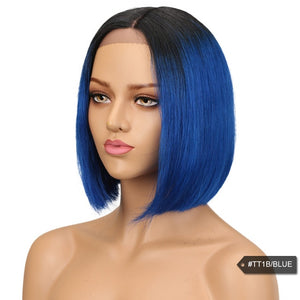 Wig - Sleek Human Hair Lace Wigs