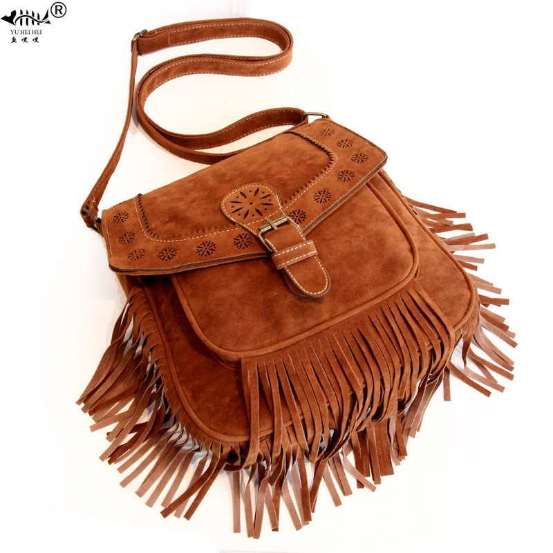 Leather Hollow Bohemian Bag