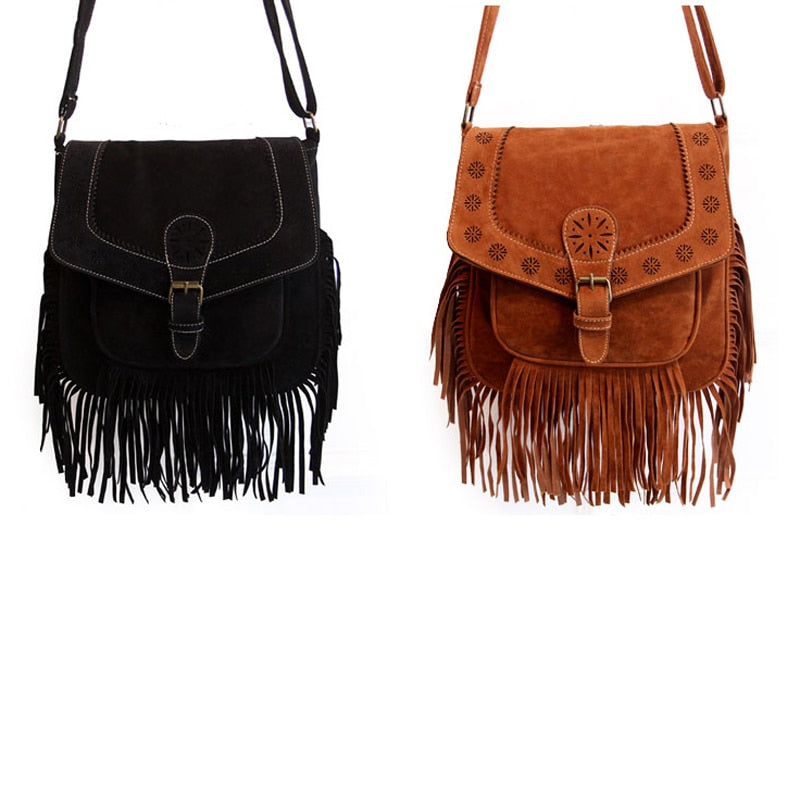 Leather Hollow Bohemian Bag