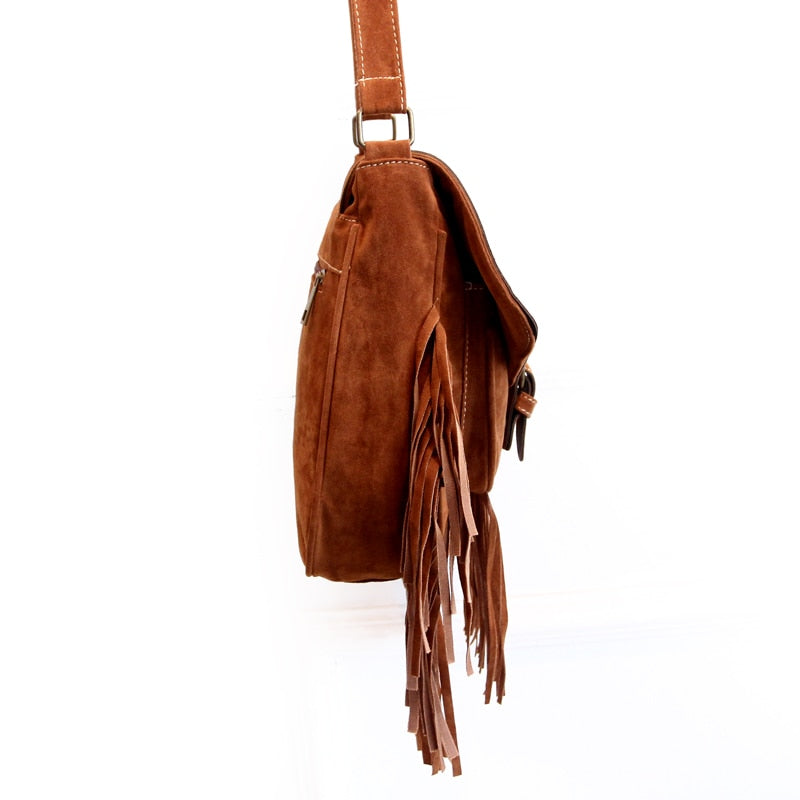 Leather Hollow Bohemian Bag