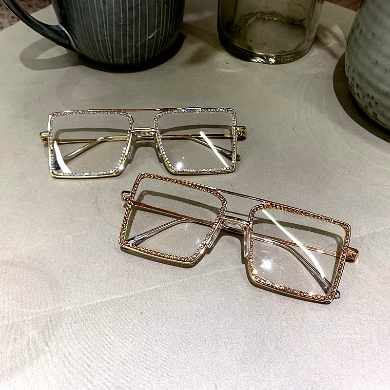 Sunglasses - Fashion Transparent square sunglasses