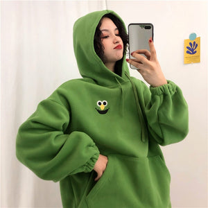 Women Spring Embroidered Cartoon Sweatshirts