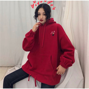 Women Spring Embroidered Cartoon Sweatshirts