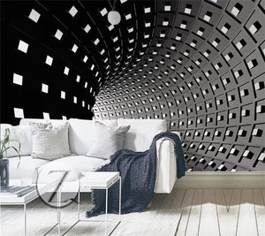 Wallpaper - 3D large murals black and white